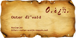 Oster Évald névjegykártya